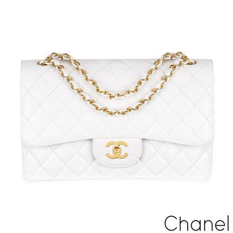 chanel white medium flap bag|authentic Chanel classic flap bag.